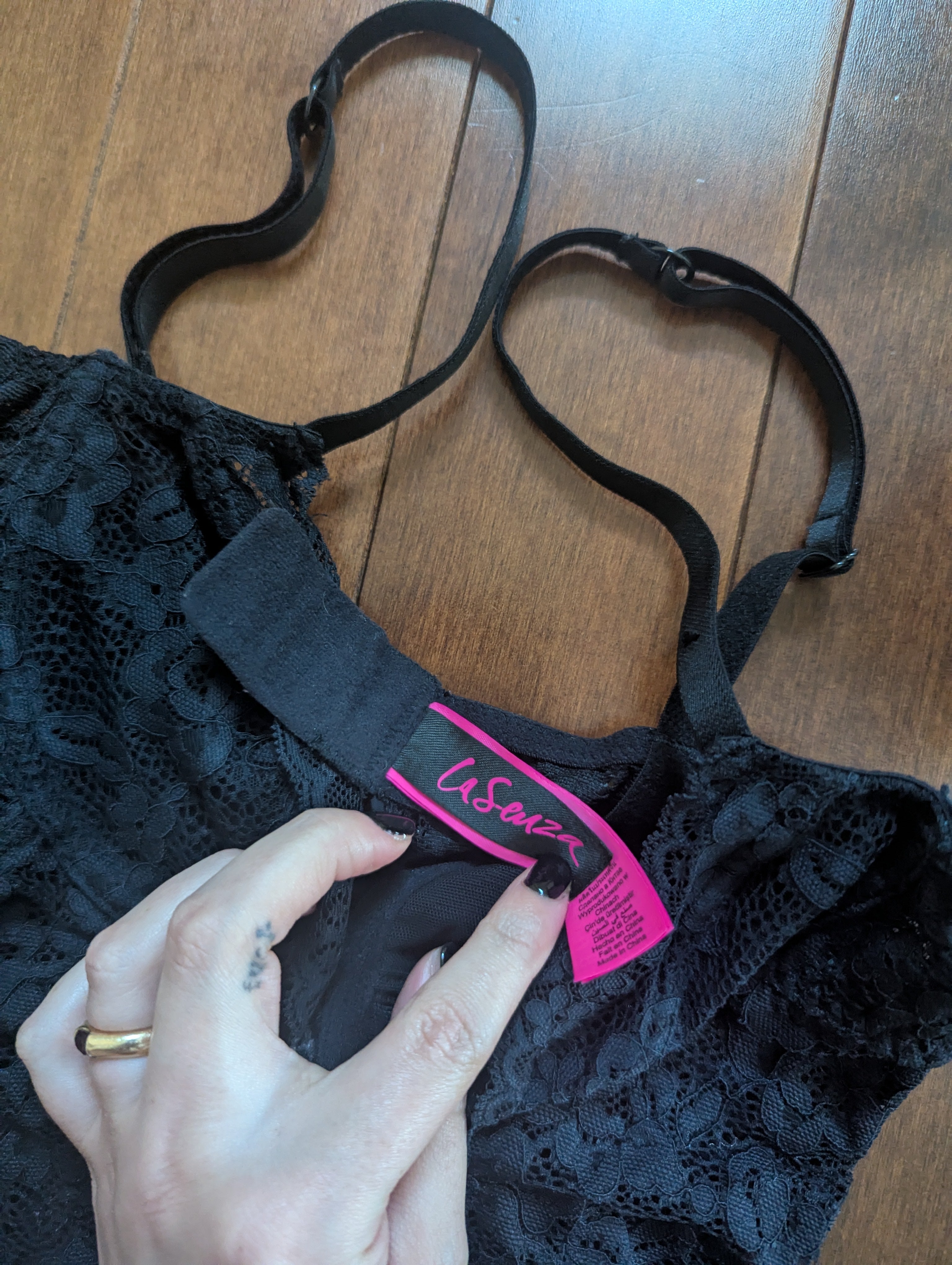 LA SENZA Y2K VINTAGE LACE BUSTIER TOP