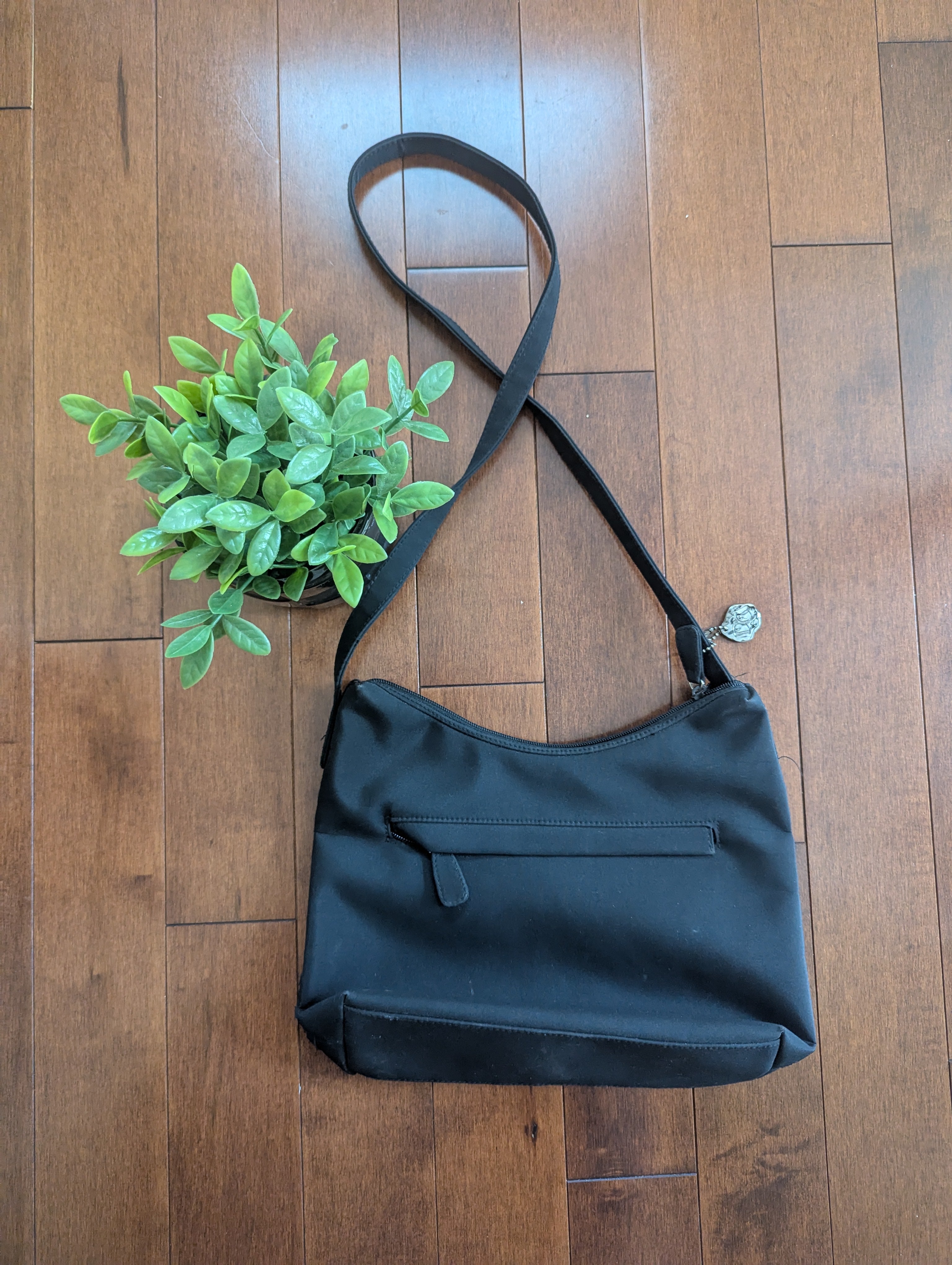 WOVEN DETAIL VINTAGE Y2K NYLON SHOULDER BAG