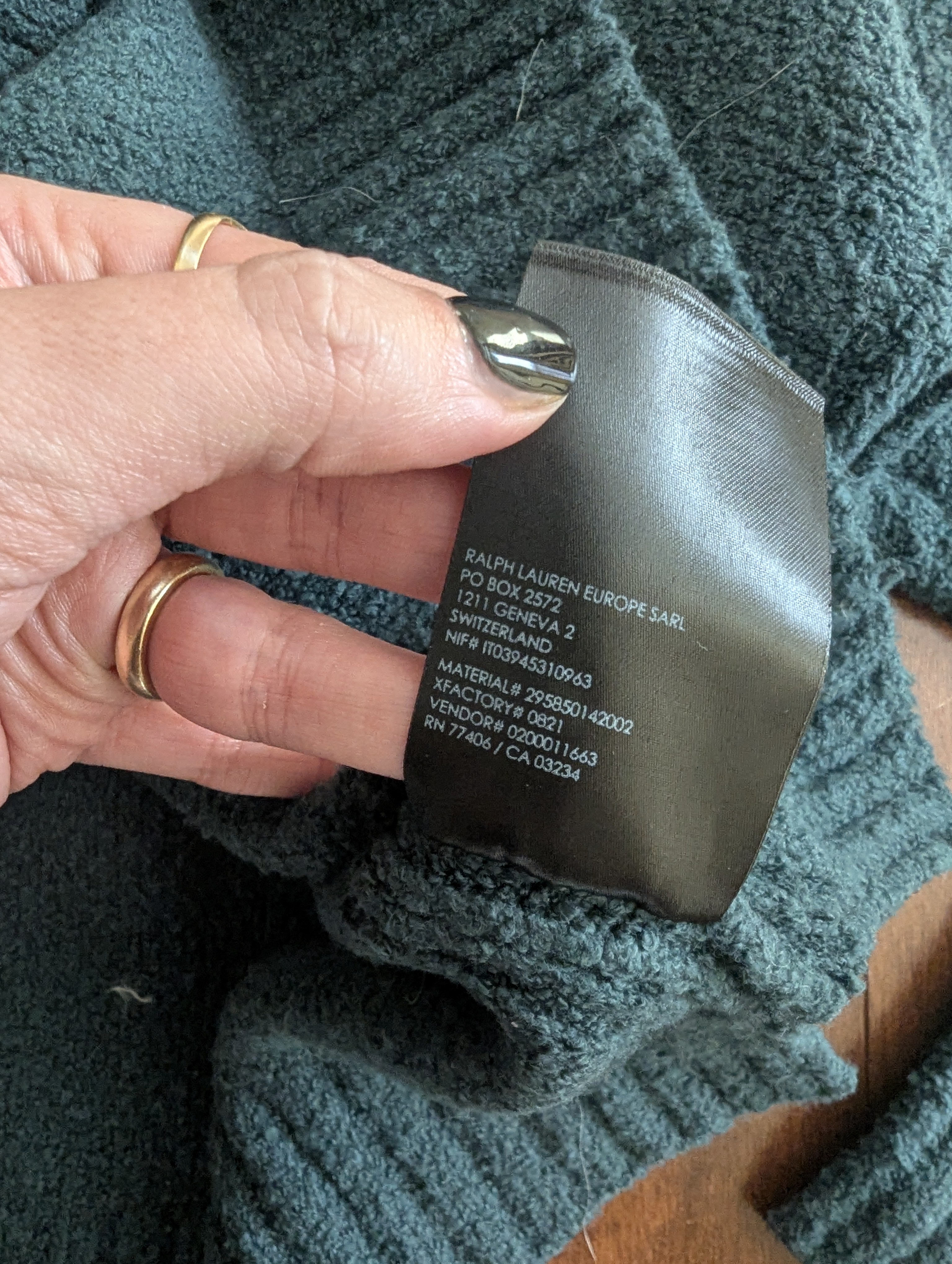 RALPH LAUREN FOREST GREEN KNIT PULLOVER HOODIE