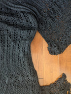 SPECIALLY MADE FOR KROSHUTTA VINTAGE BLACK CROCHET DRESS