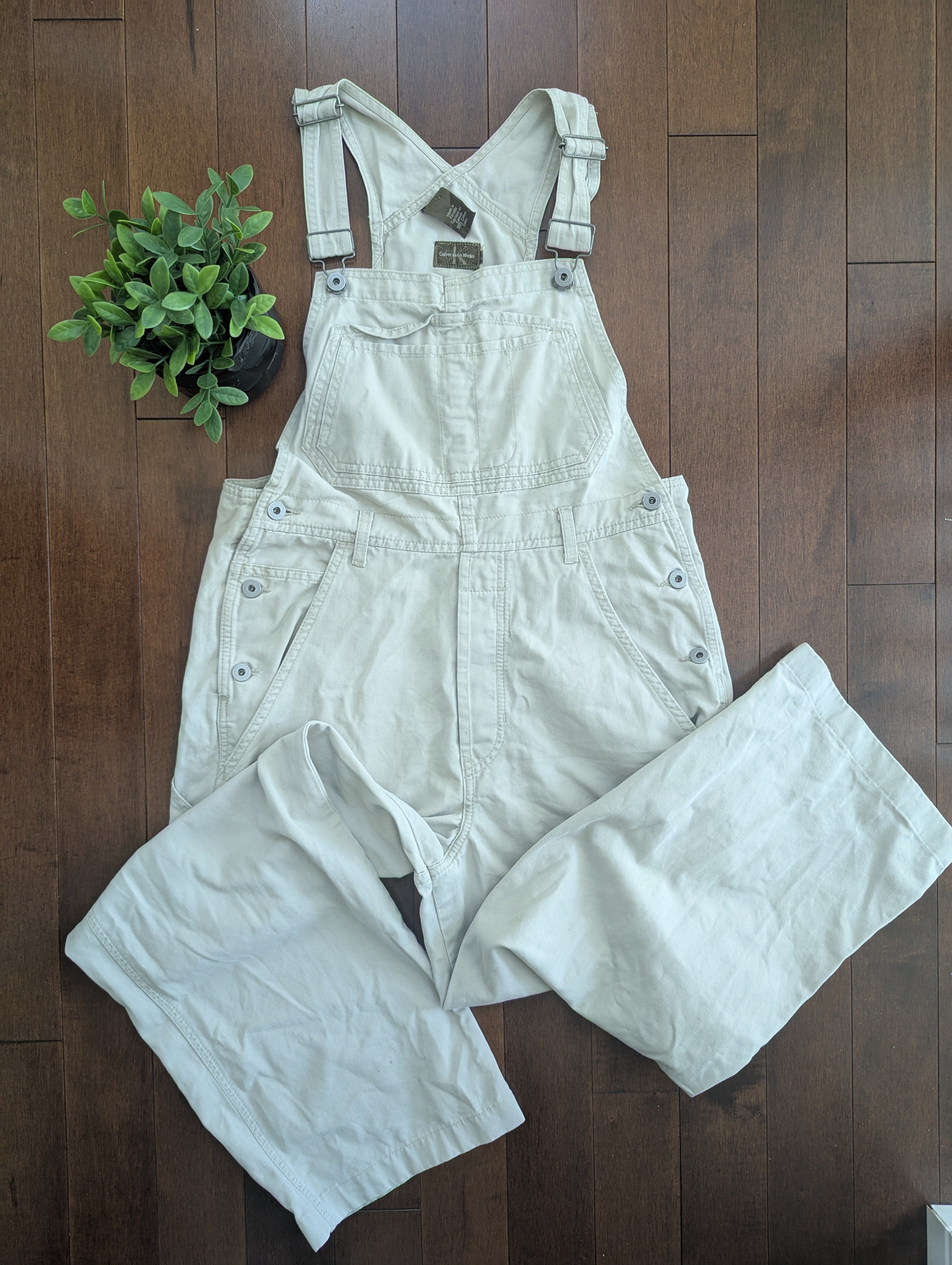 CALVIN KLEIN VINTAGE 1990s BEIGE CARGO OVERALLS