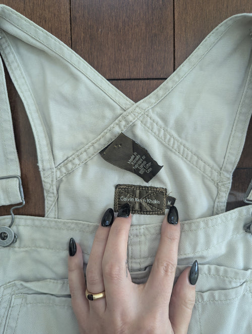 CALVIN KLEIN VINTAGE 1990s BEIGE CARGO OVERALLS
