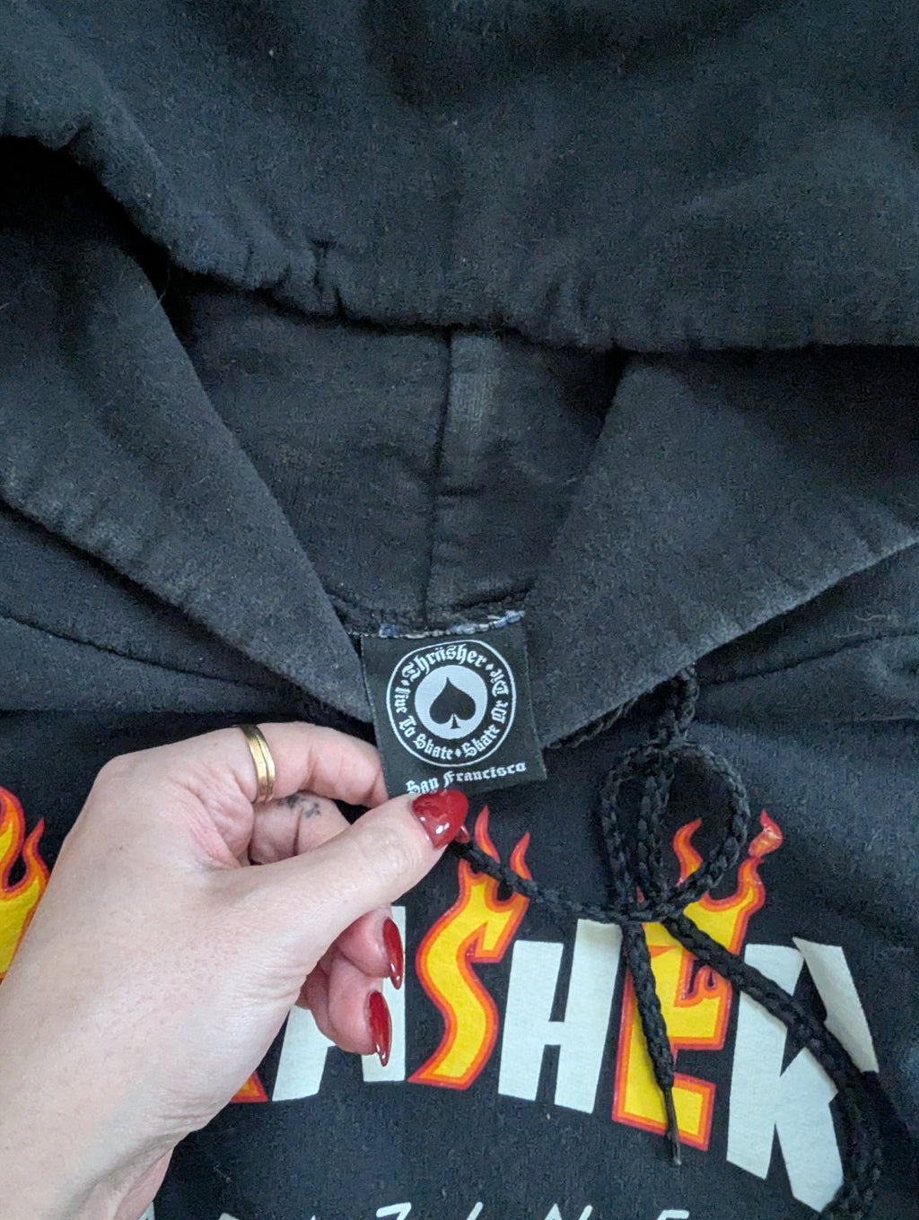 THRASHER MAGAZINE VINTAGE 1990s PULLOVER HOODIE