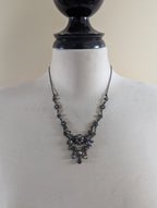 WHIMSY GOTH MOONSTONE BEADED VINTAGE NECKLACE