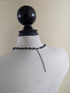 BLACK BEADED VINTAGE Y2K NECKLACE