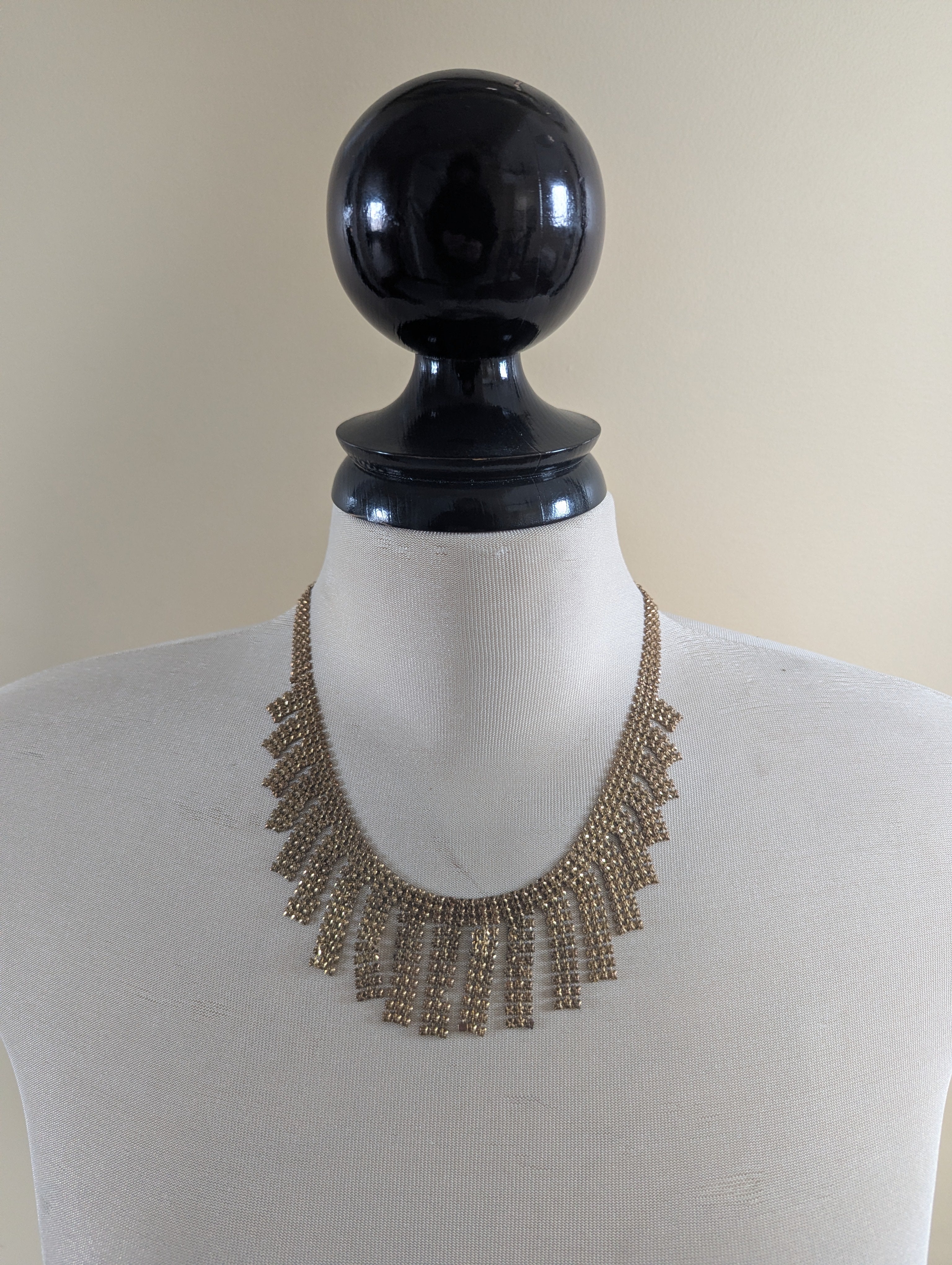 Y2K DANGLY RHINESTONE VINTAGE NECKLACE