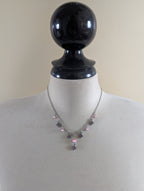 WHIMSY PINK CRYSTAL VINTAGE Y2K NECKLACE