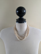 CHUNKY PEARL LONG VINTAGE NECKLACE