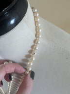 CHUNKY PEARL LONG VINTAGE NECKLACE