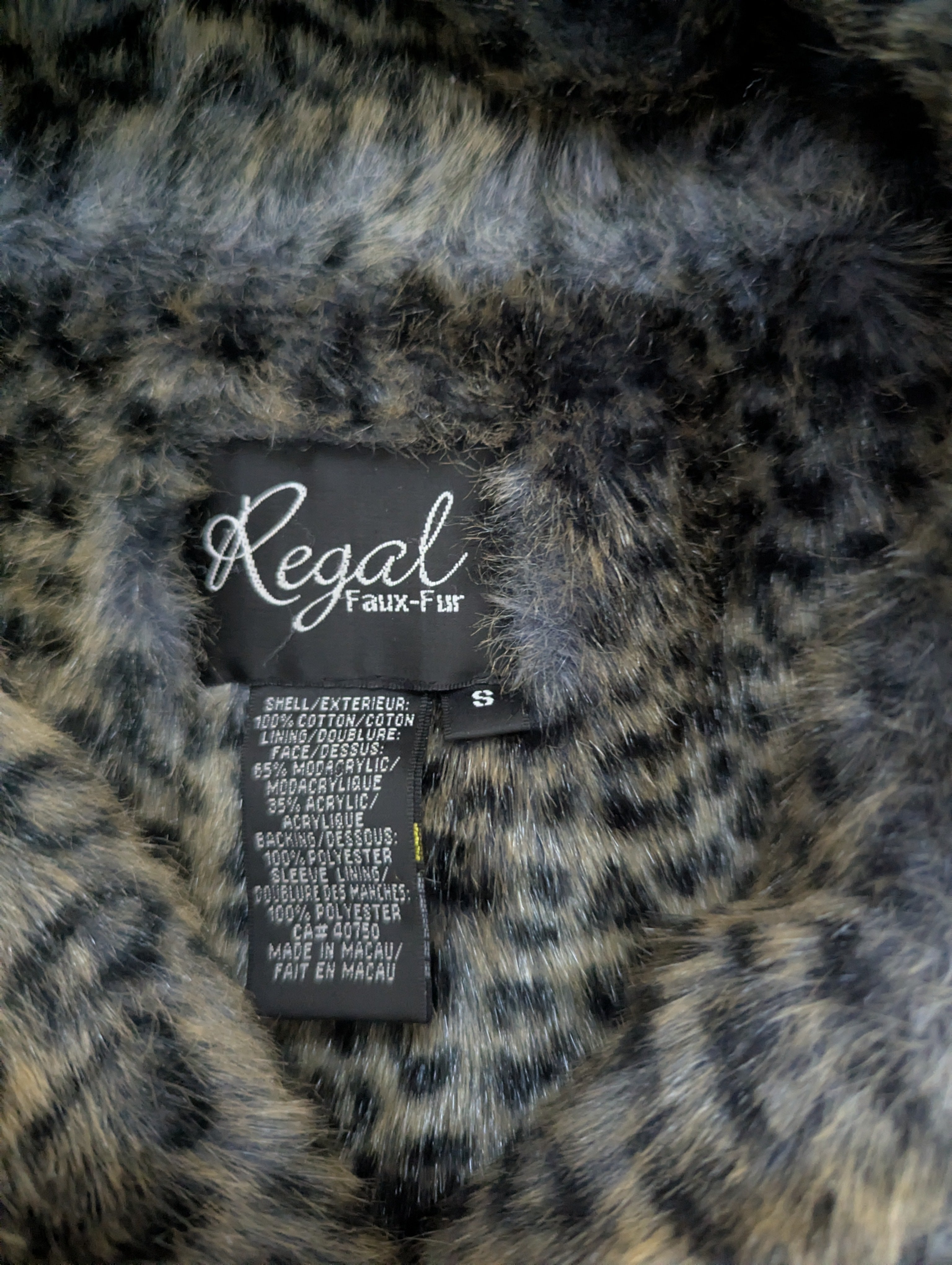 LEOPARD PRINT FUR LINED VINTAGE Y2K 2000s JEAN COAT