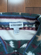 ALFRED DUNNER NATURE PRINT VINTAGE FLEECE ZIP UP SWEATSHIRT