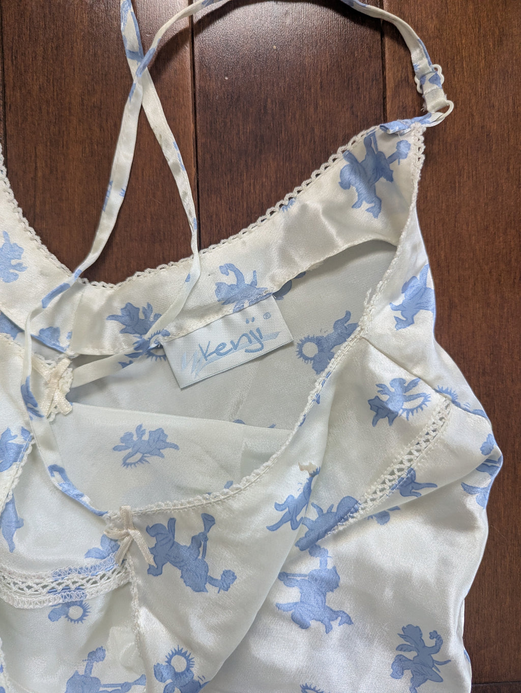 CUPID ANGELS VINTAGE 1990s SATIN SLEEP LOUNGE SET