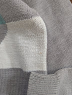 CHRISTIAN DIOR VINTAGE 1980s PASTEL GEOMETRIC KNIT SWEATER