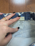 FLORAL PRINT VINTAGE 1990s HIGH WAIST JEAN SHORTS