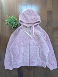 BDG URBAN OUTFITTERS SMILEY QUILTED ZIP UP HOODIE