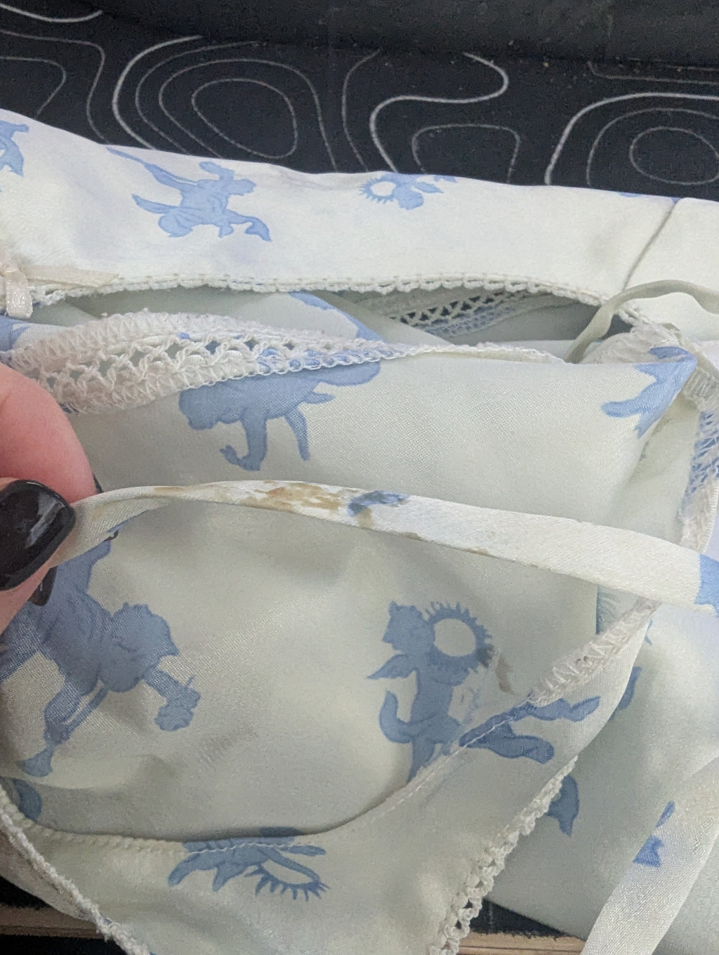 CUPID ANGELS VINTAGE 1990s SATIN SLEEP LOUNGE SET