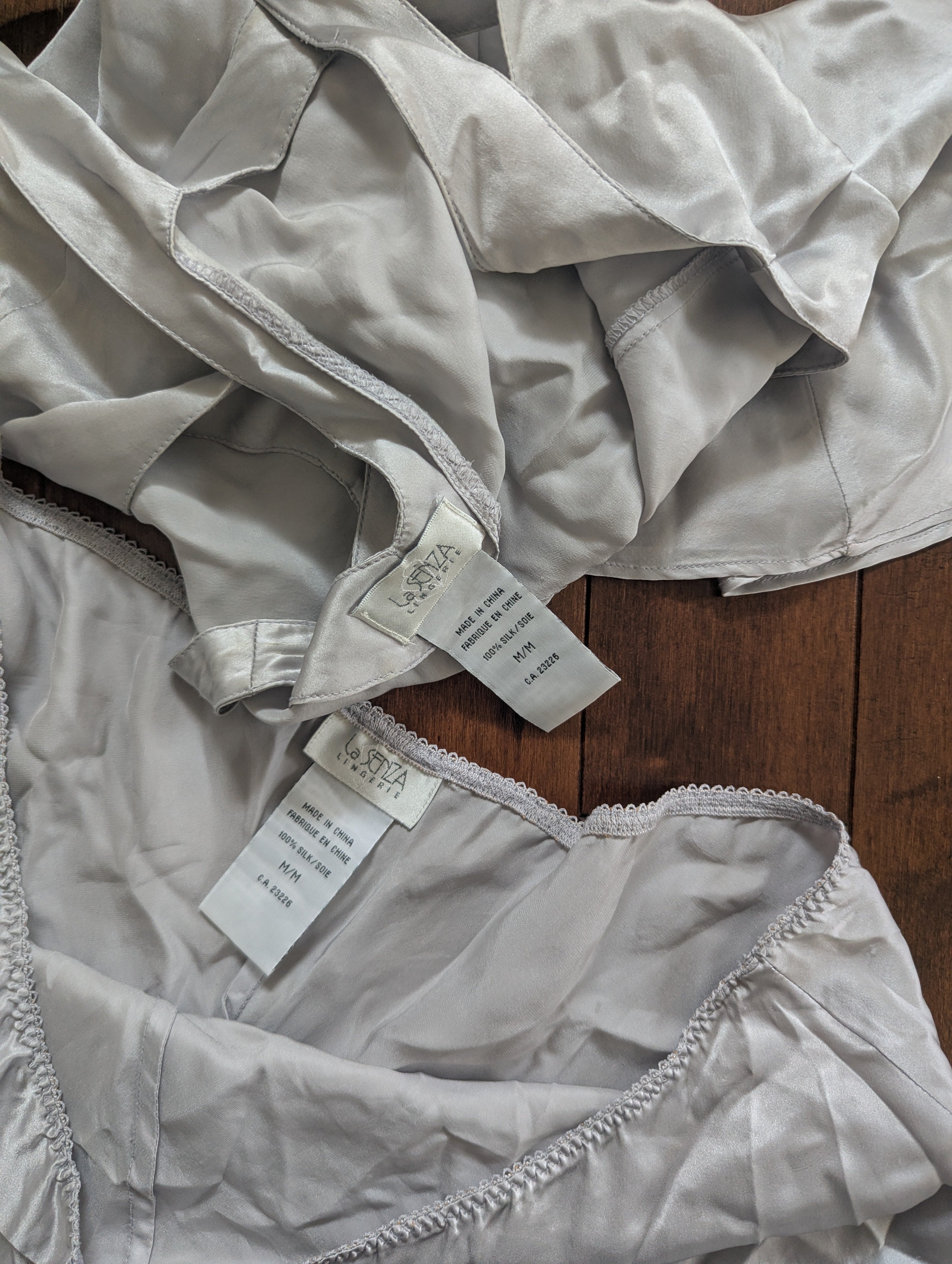 LA SENZA LILAC SILK VINTAGE Y2K SLEEP LOUNGE SET