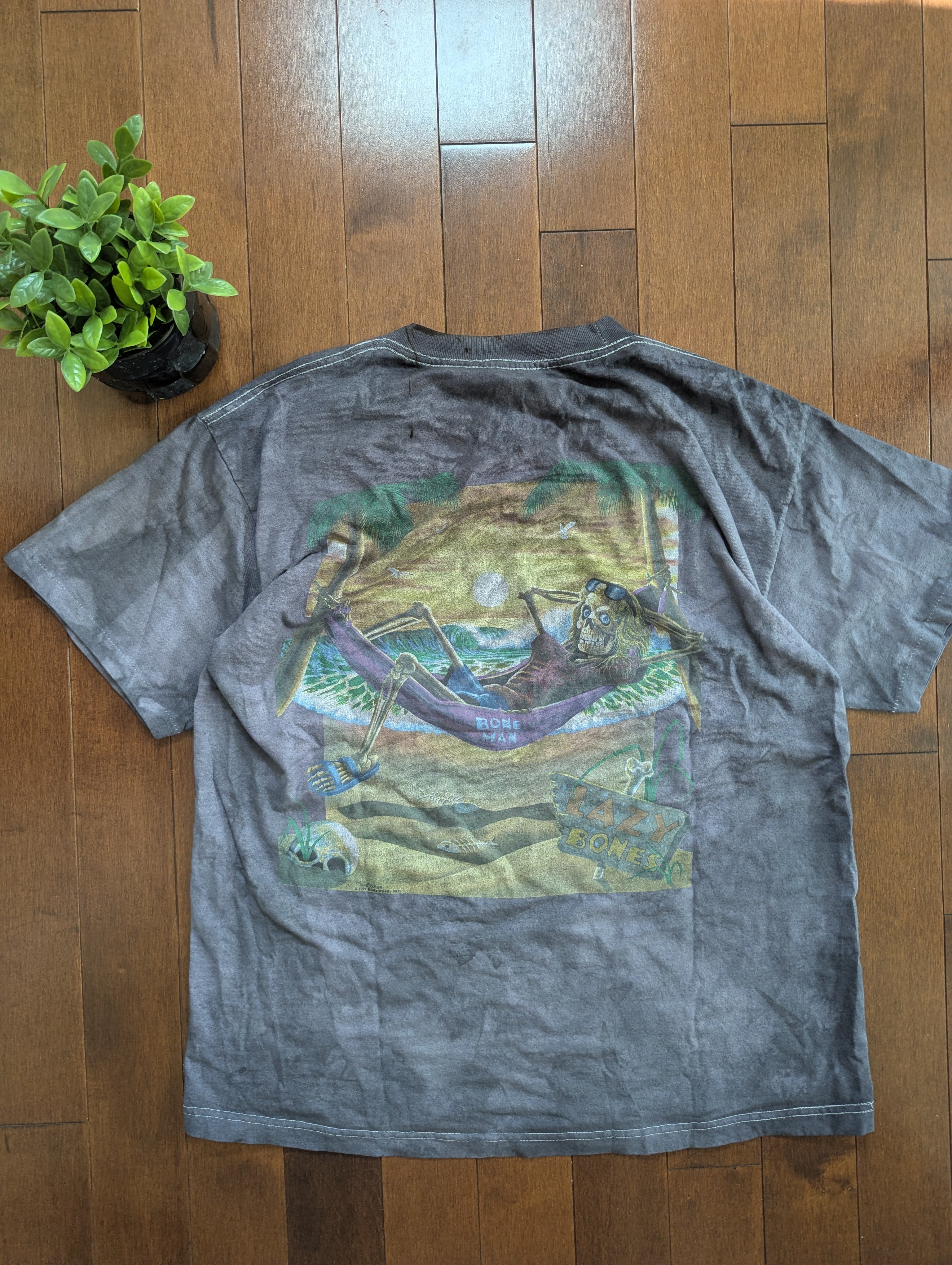 BONE MAN 1998 LAZY BONES VINTAGE DYED TSHIRT