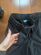 BASIC BLACK VINTAGE COTTON SWEATSHORTS
