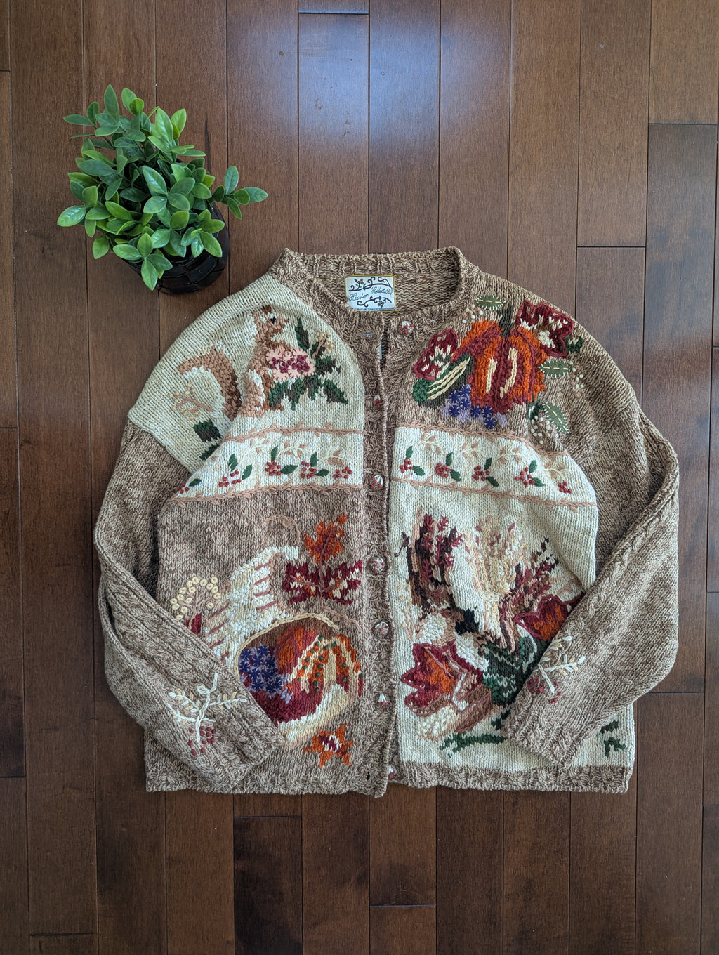 FALL HARVEST VINTAGE KNIT CARDIGAN SWEATER