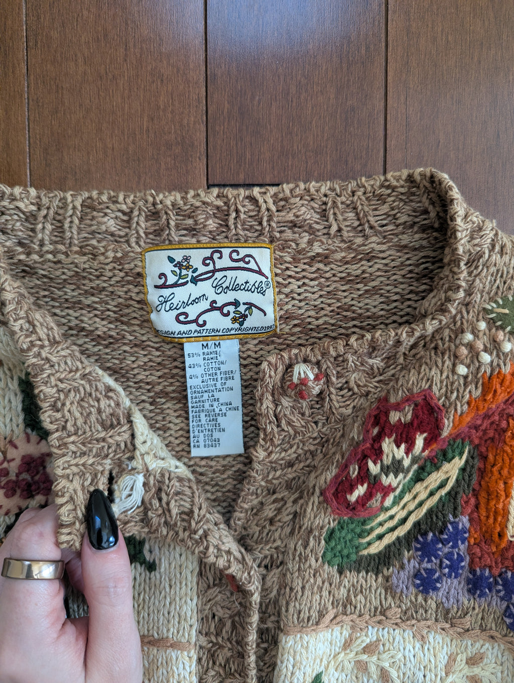 FALL HARVEST VINTAGE KNIT CARDIGAN SWEATER