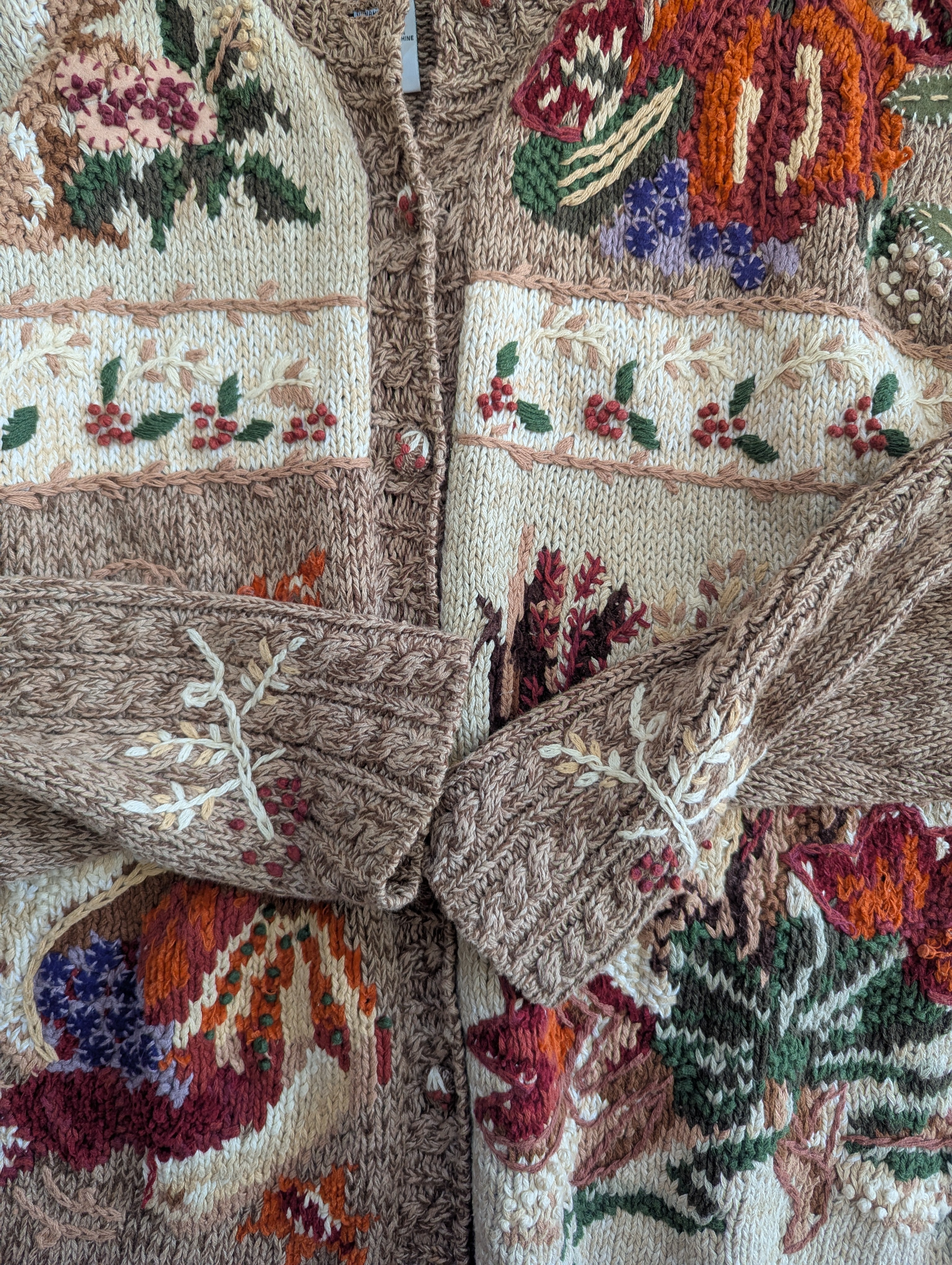 FALL HARVEST VINTAGE KNIT CARDIGAN SWEATER