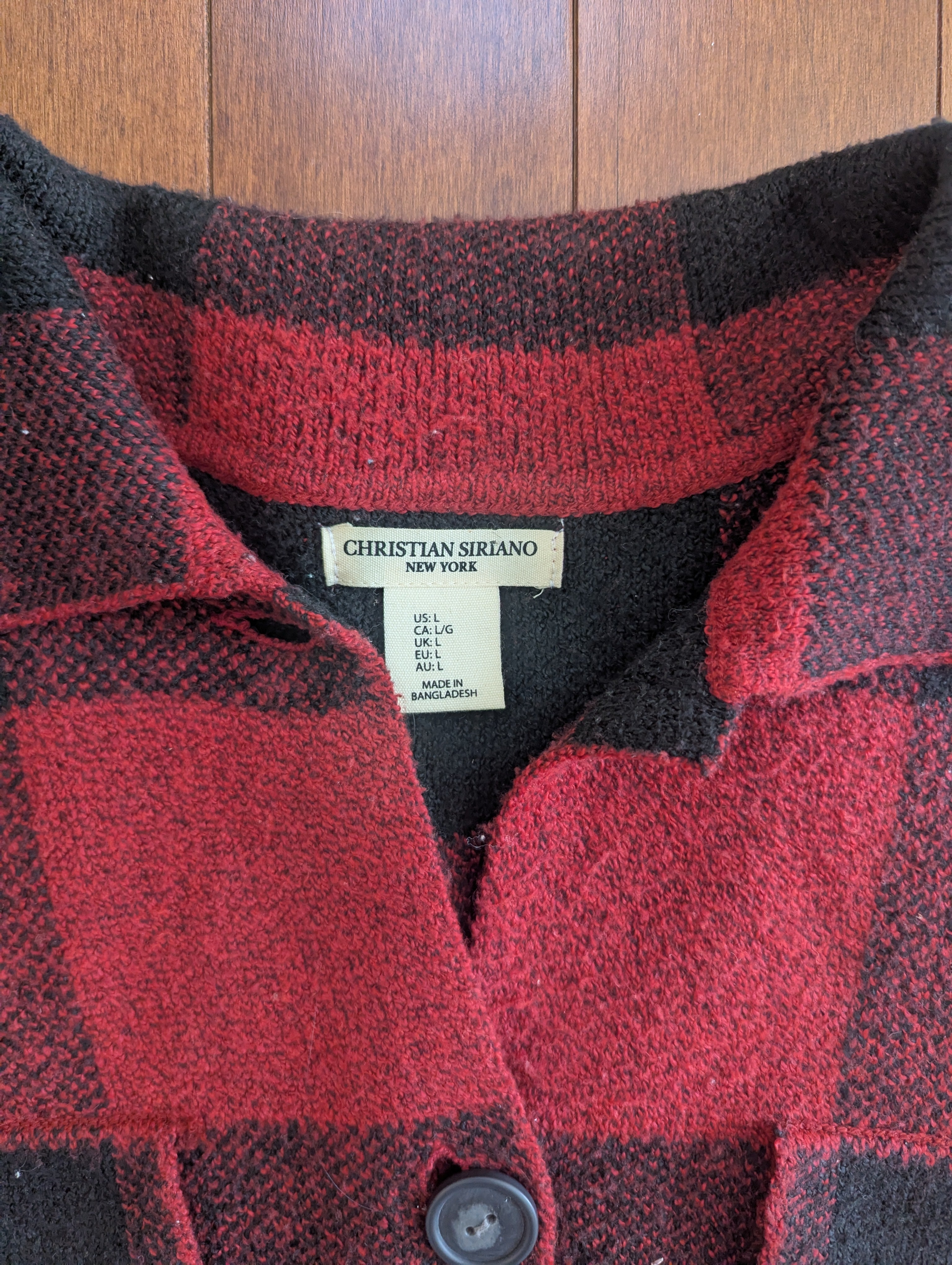 PLAID FLANNEL SOFT KNIT VINTAGE CARDIGAN SWEATER