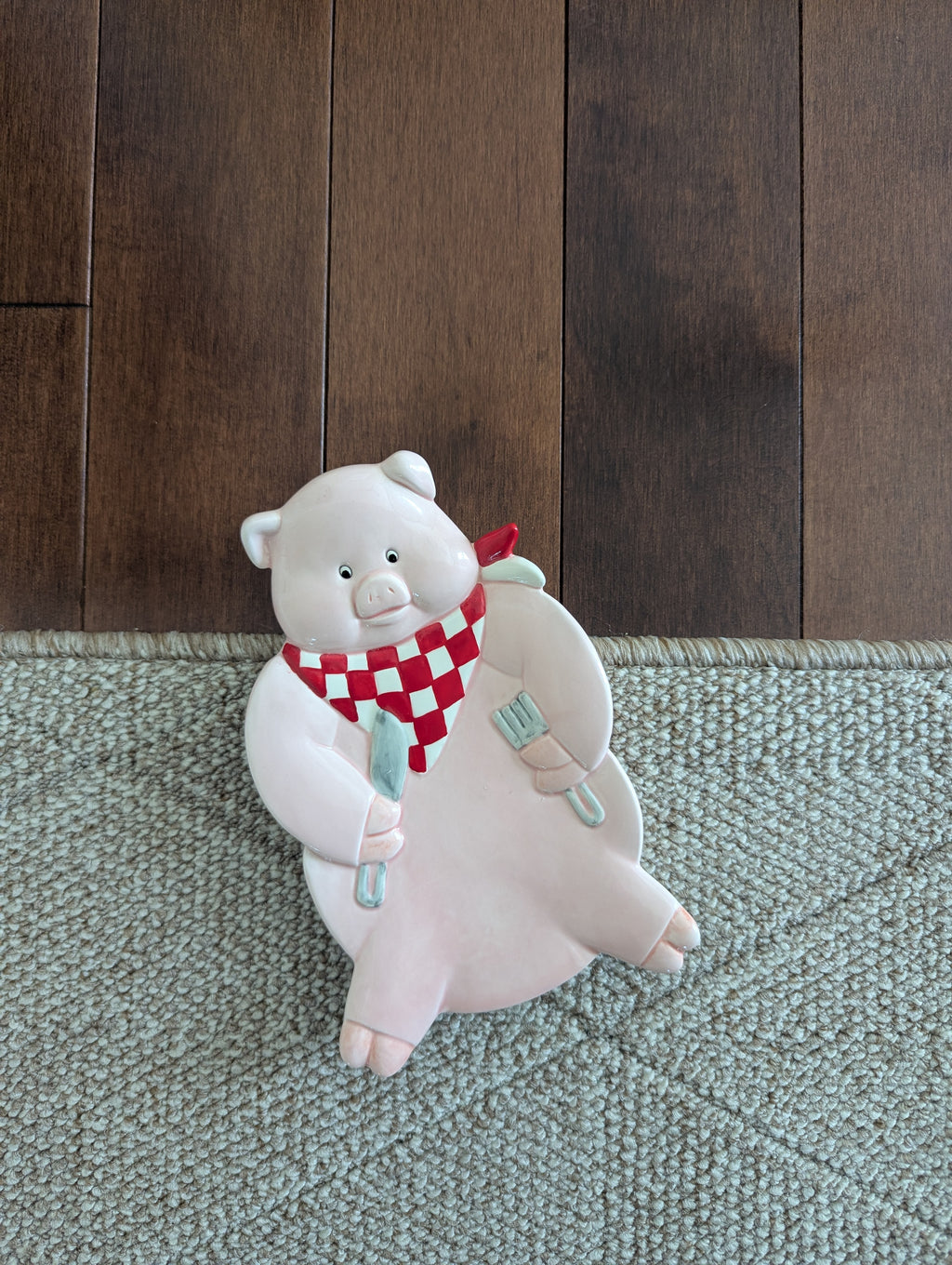PAPEL FREELANCE FARMHOUSE PIG VINTAGE CERAMIC SPOON REST