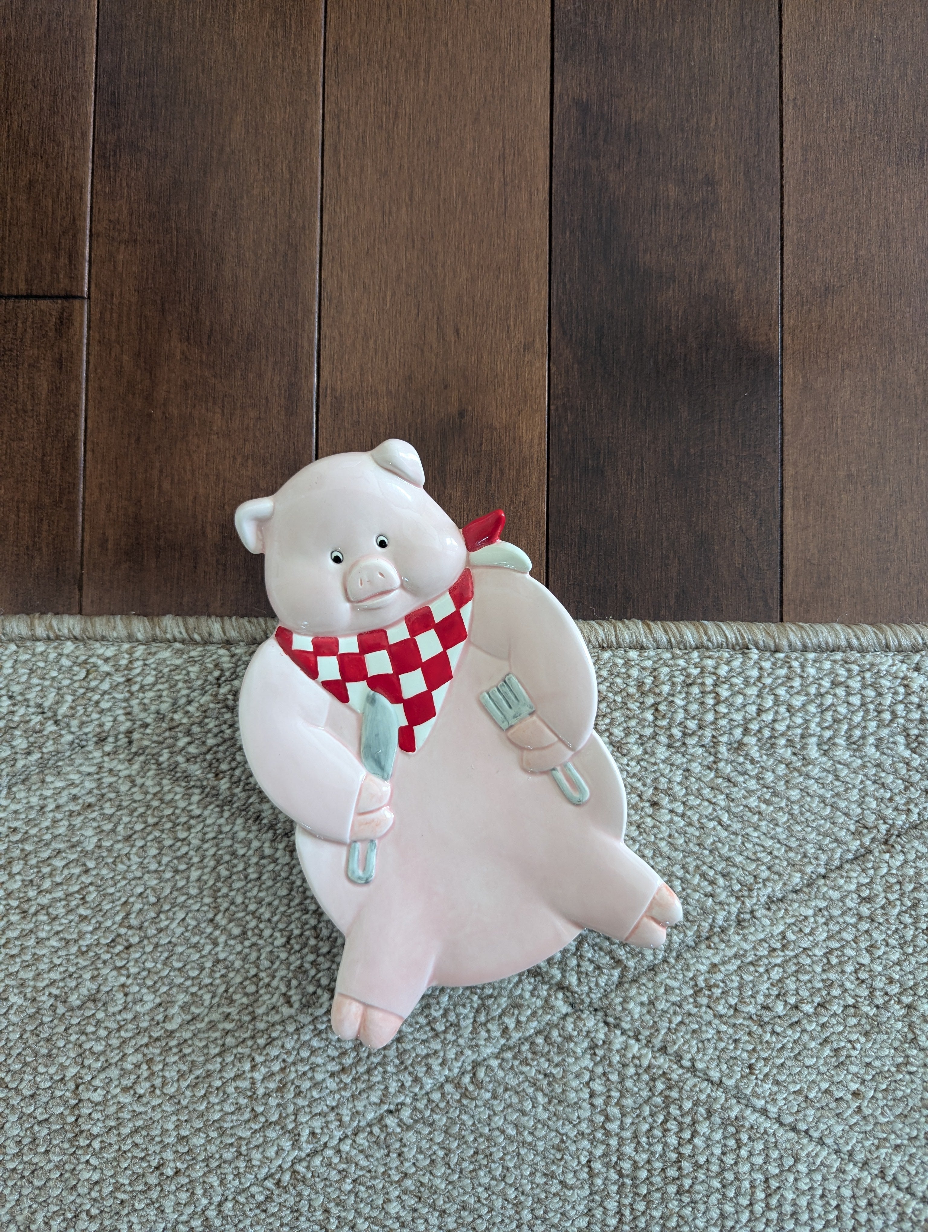 PAPEL FREELANCE FARMHOUSE PIG VINTAGE CERAMIC SPOON REST