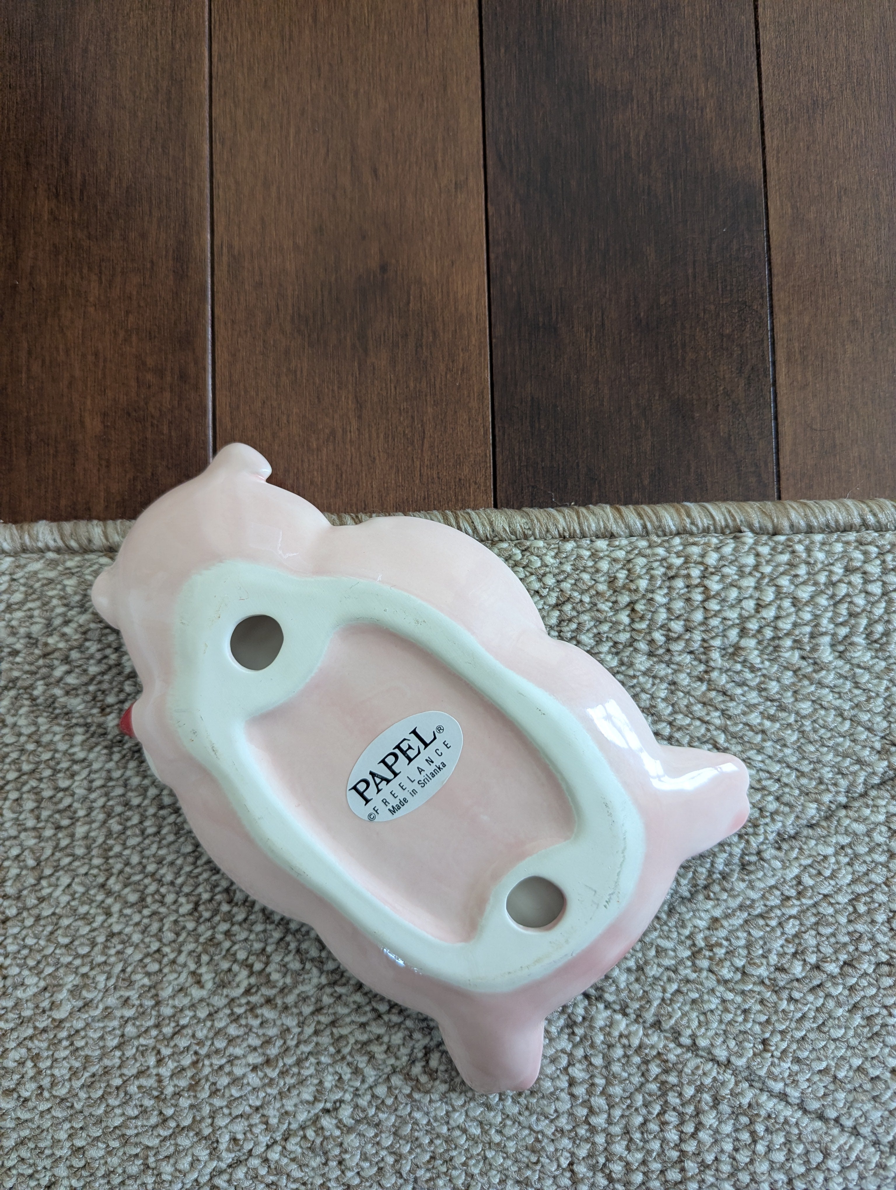 PAPEL FREELANCE FARMHOUSE PIG VINTAGE CERAMIC SPOON REST