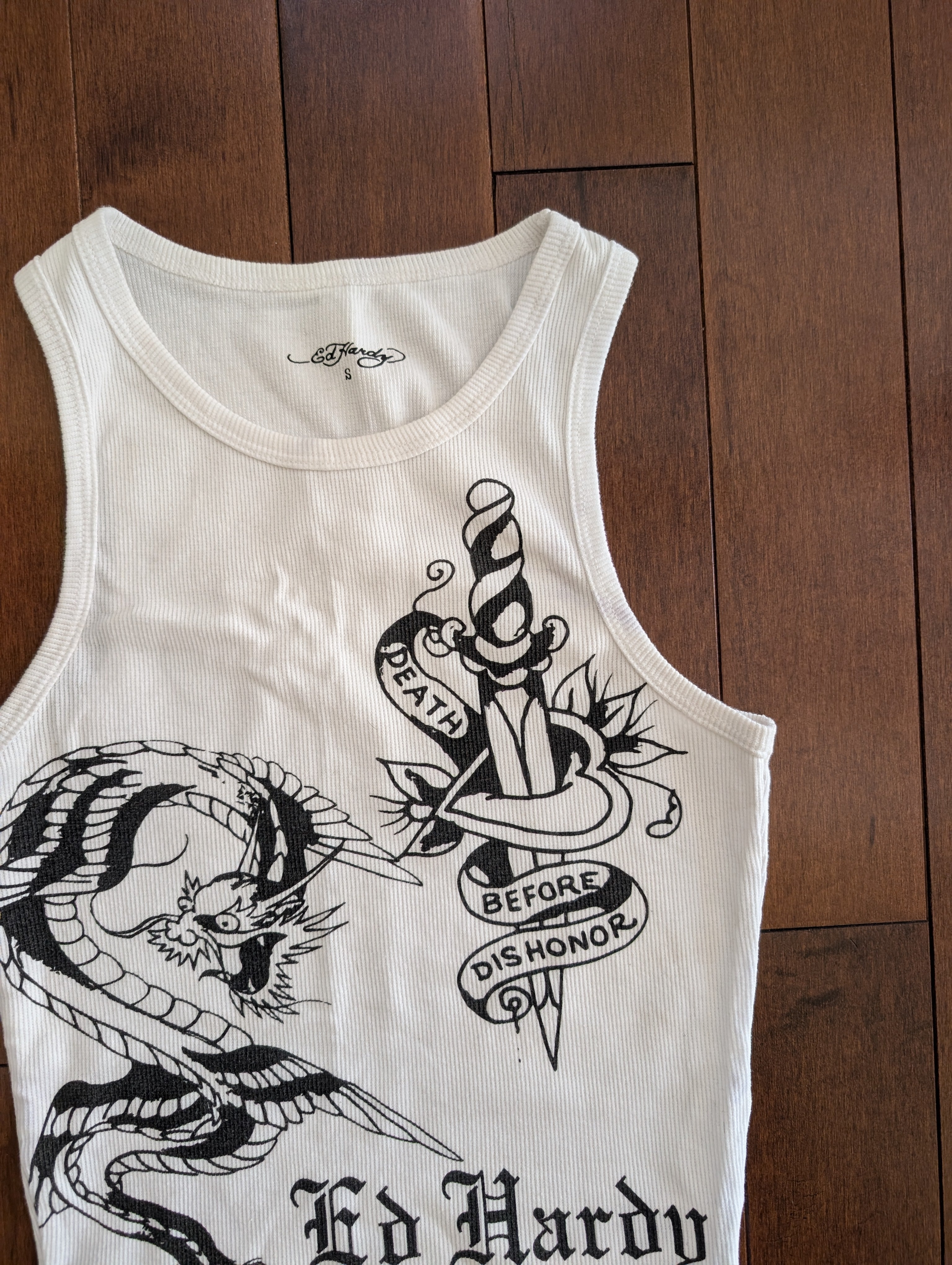 ED HARDY TATTOO PRINT VINTAGE Y2K TANK TOP
