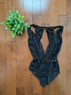LACEY HALTER VINTAGE Y2K LINGERIE BODYSUIT