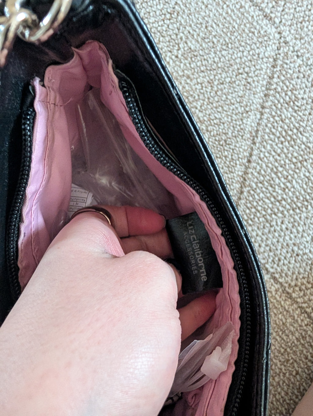 BASIC BLACK VINTAGE Y2K SHOULDER BAG