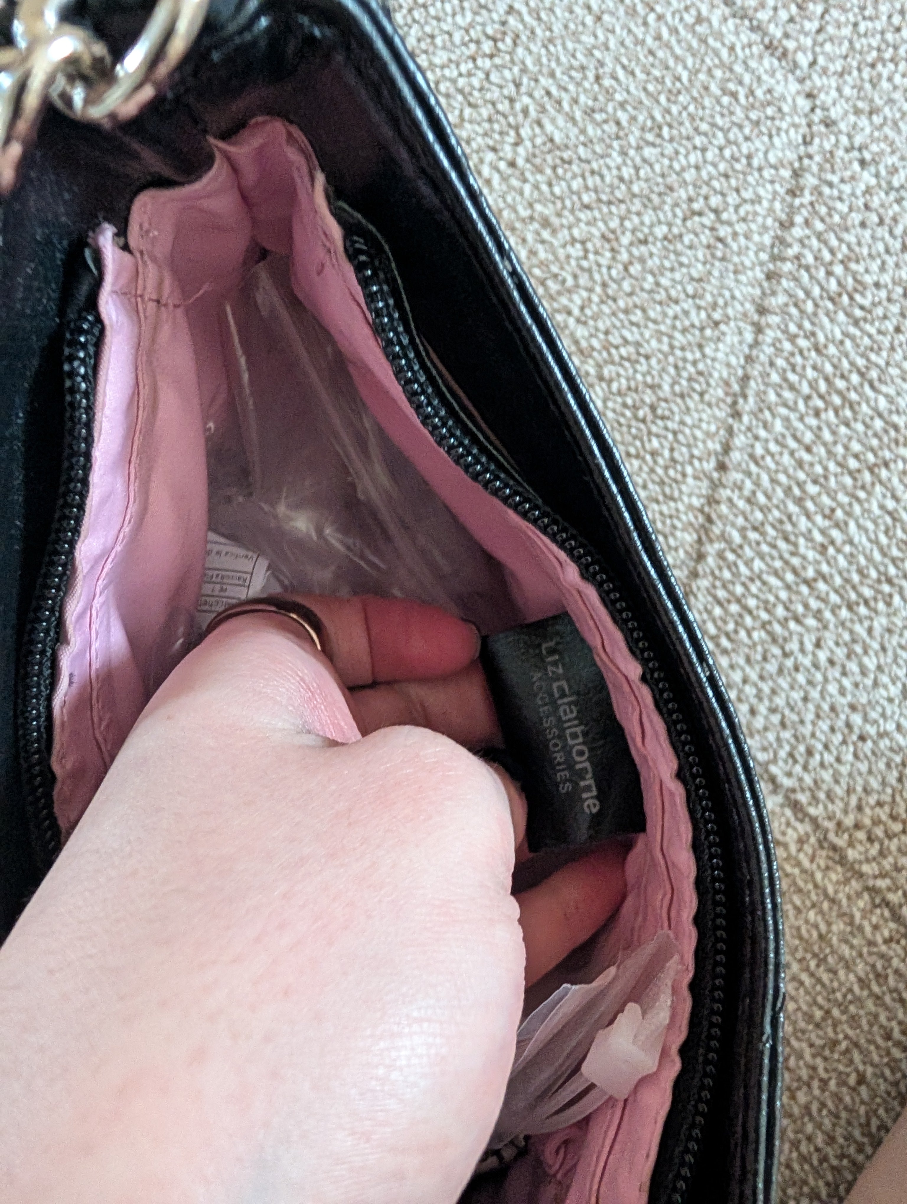 BASIC BLACK VINTAGE Y2K SHOULDER BAG