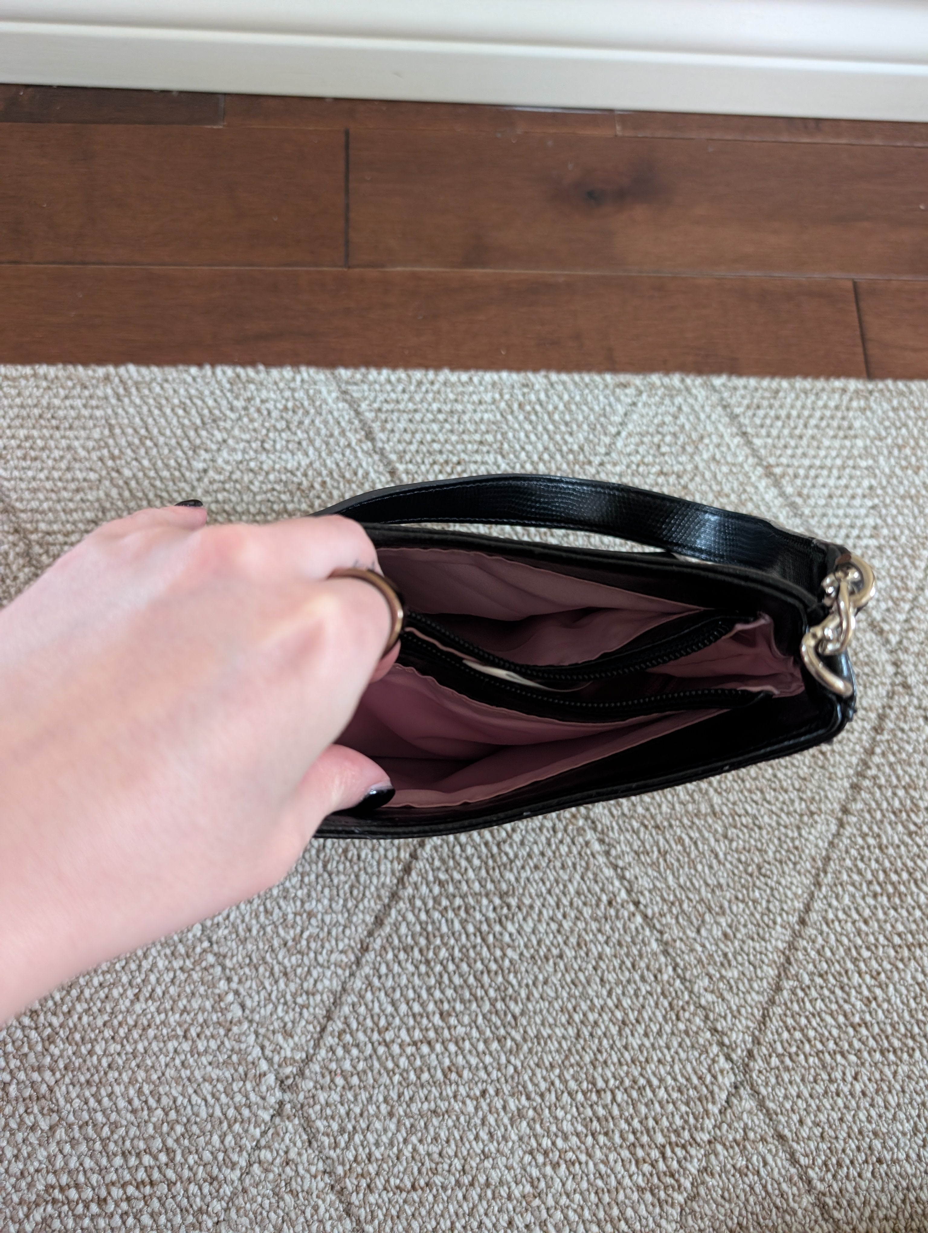 BASIC BLACK VINTAGE Y2K SHOULDER BAG