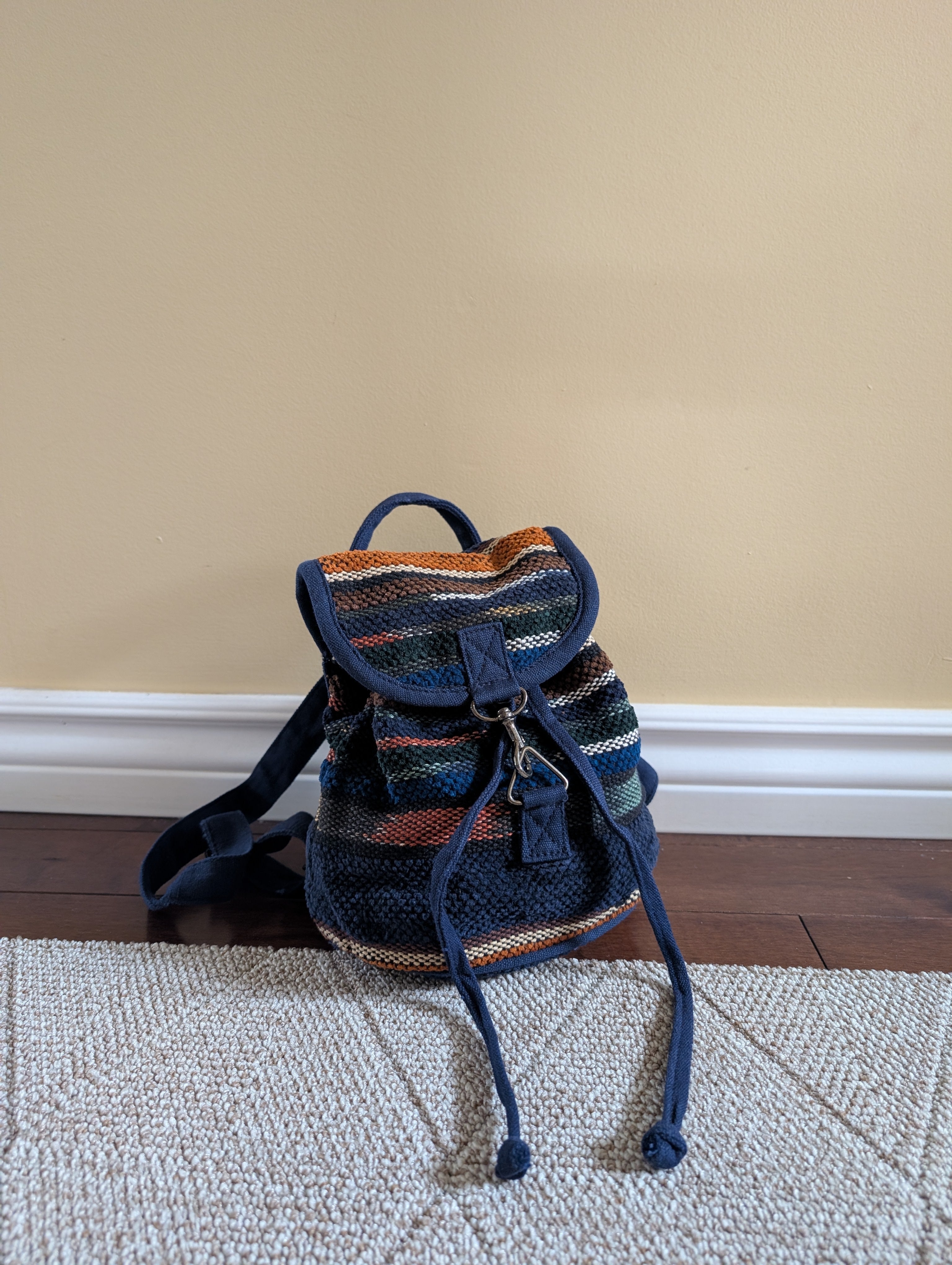 NAVAJO KNIT VINTAGE BOHO MINI BACKPACK