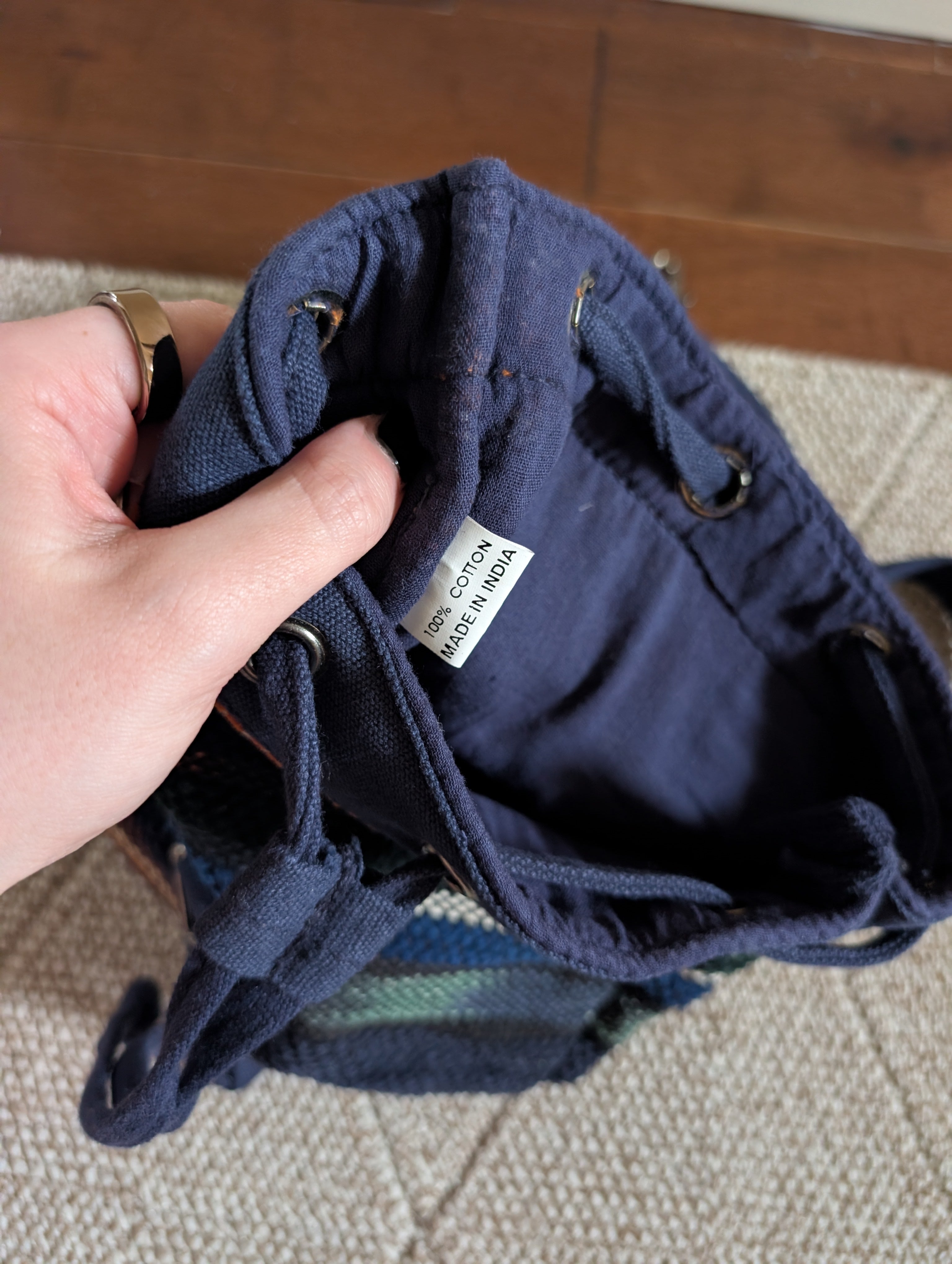 NAVAJO KNIT VINTAGE BOHO MINI BACKPACK