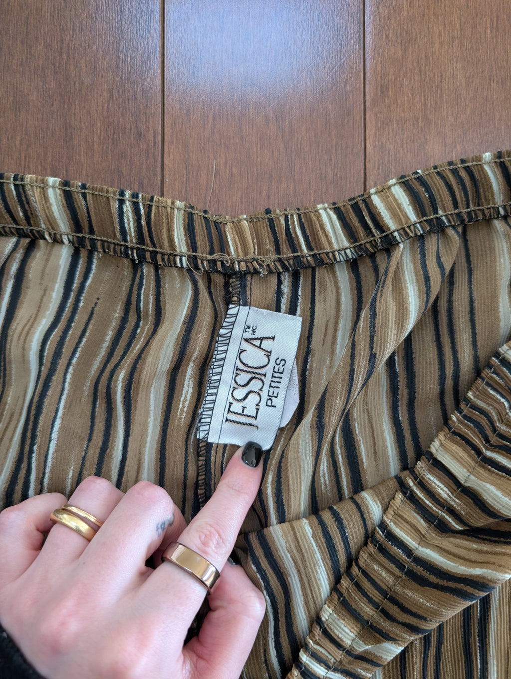NEUTRAL STRIPE VINTAGE PALAZZO PANTS