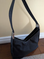 BLACK NYLON VINTAGE Y2K SHOULDER BAG