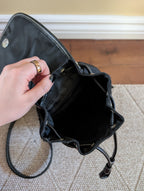 GUESS VINTAGE Y2K BLACK NYLON MINI BACKPACK