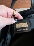 DANIER VINTAGE Y2K BLACK LEATHER SHOULDER BAG