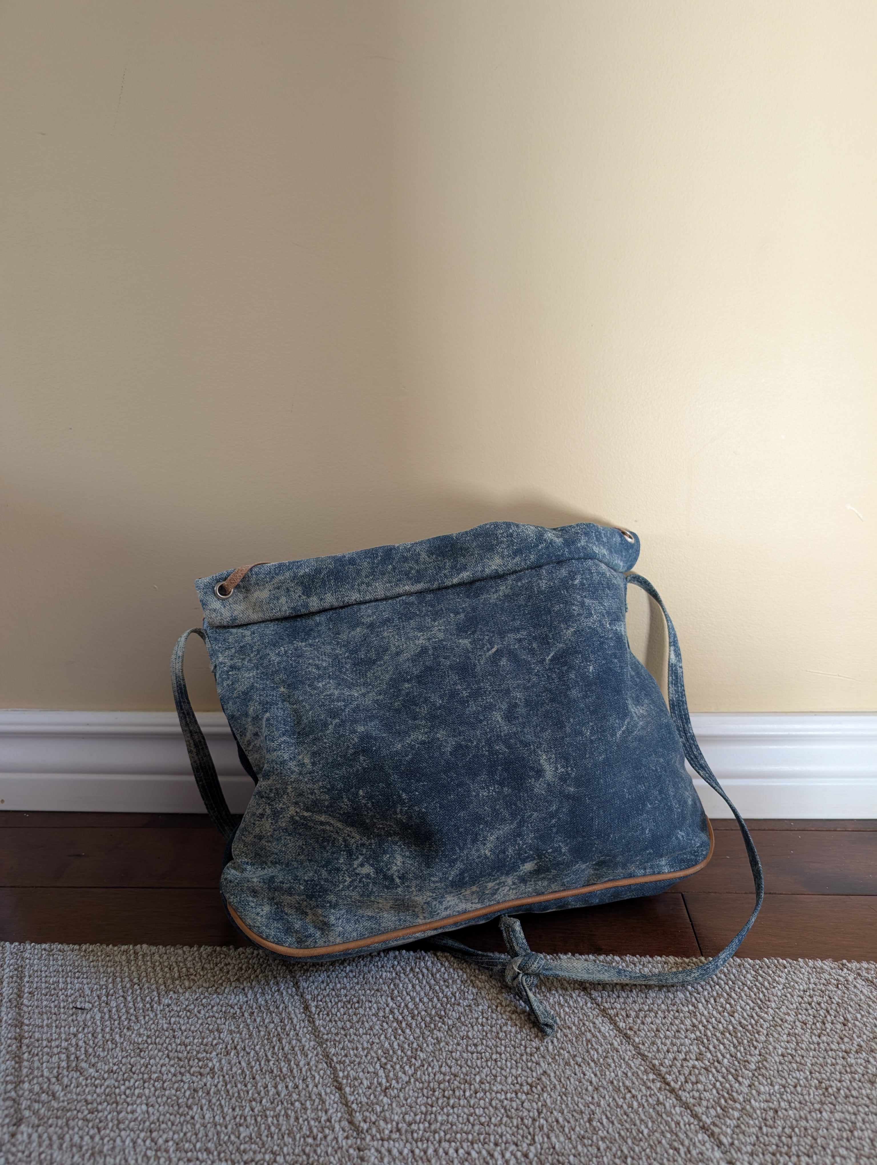 WESTERN 1980s FRINGE ACID WASHED DENIM VINTAGE PURSE