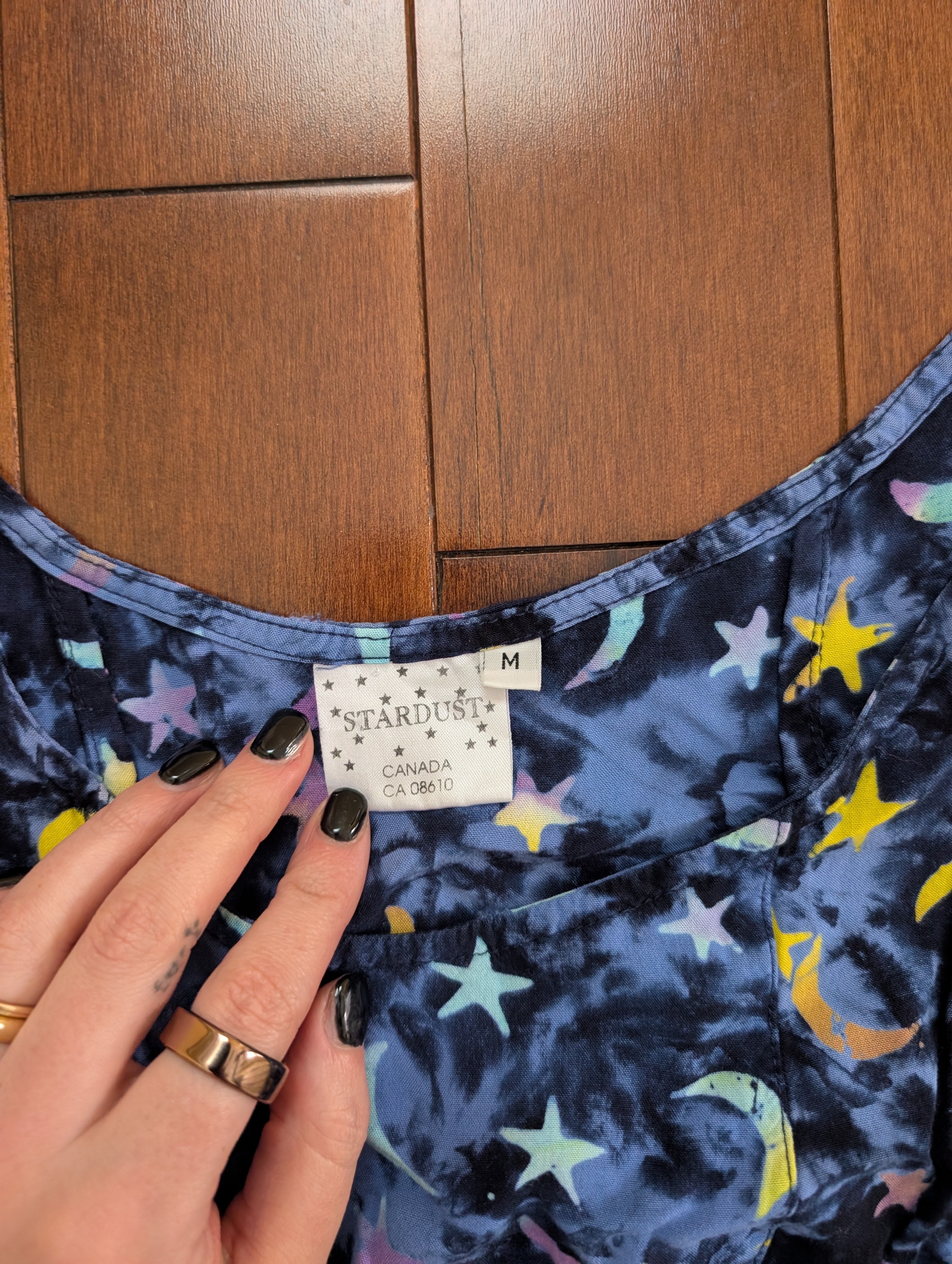 CELESTIAL PRINT Y2K VINTAGE DRESS