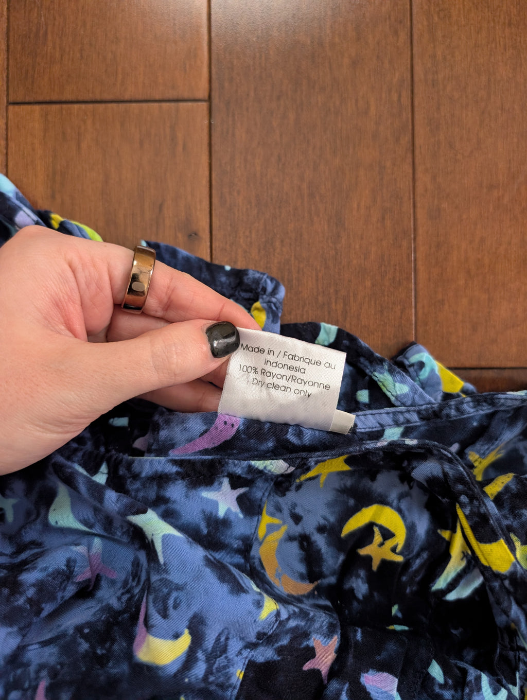 CELESTIAL PRINT Y2K VINTAGE DRESS
