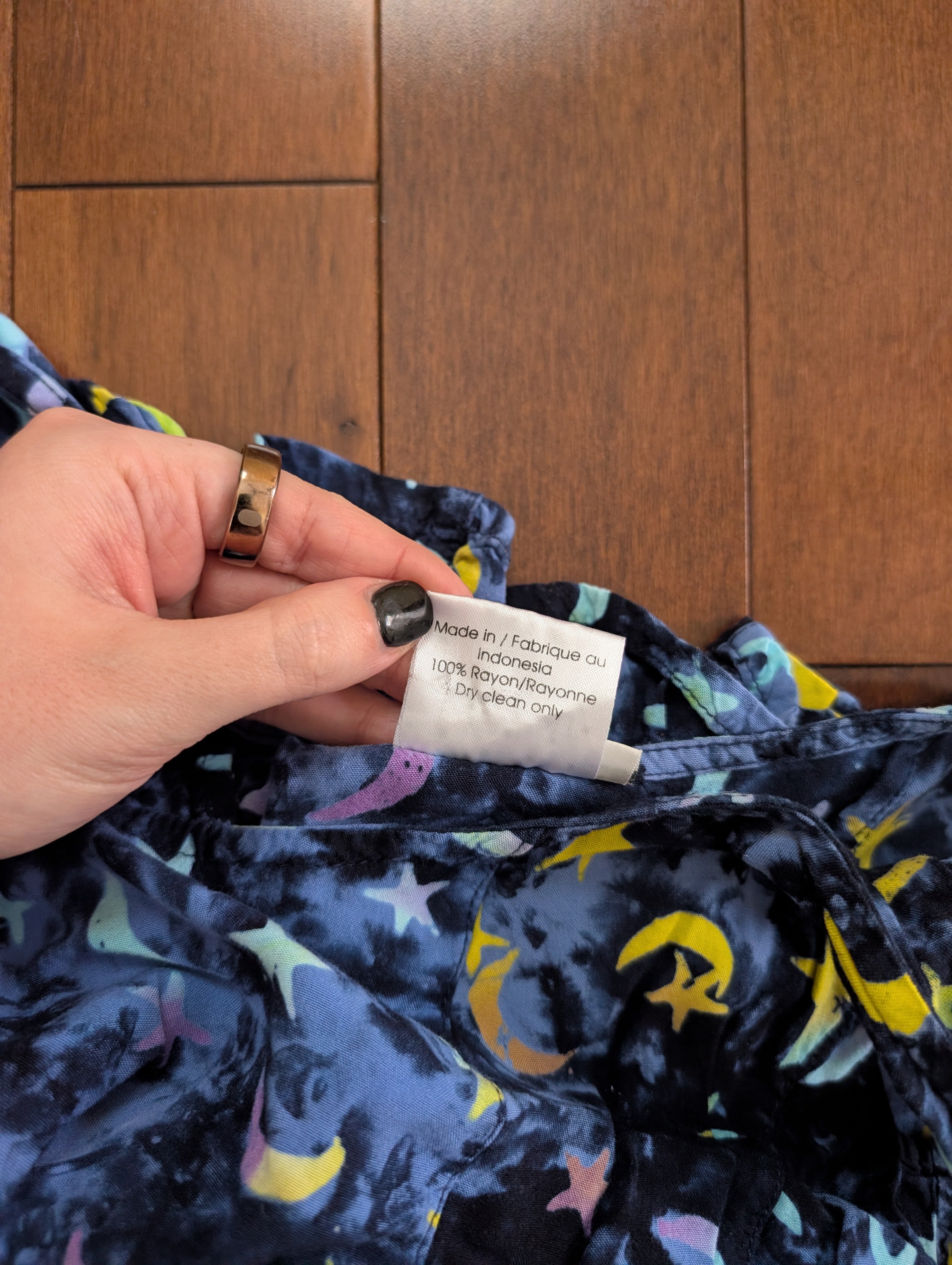 CELESTIAL PRINT Y2K VINTAGE DRESS