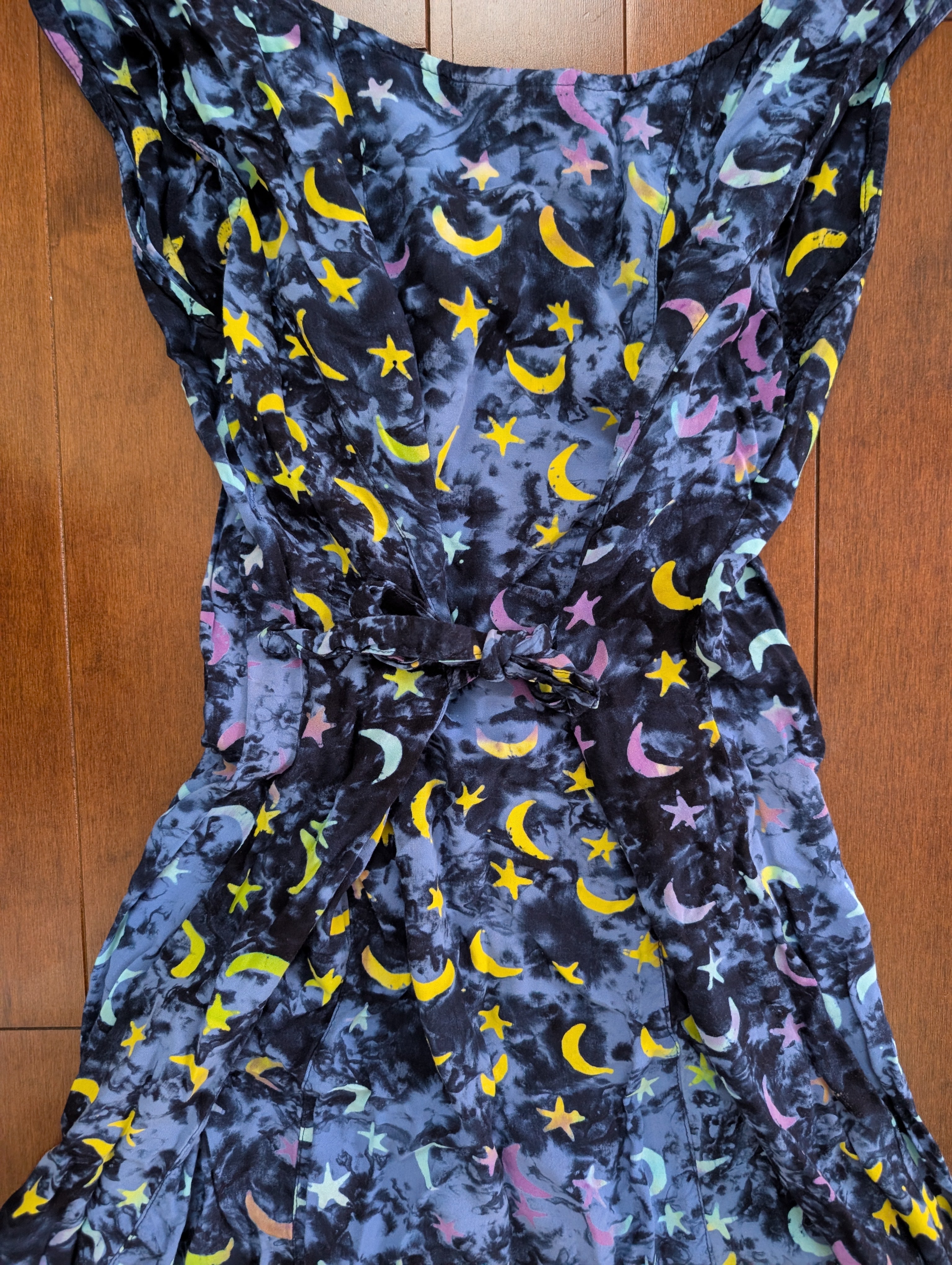 CELESTIAL PRINT Y2K VINTAGE DRESS