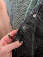 WASHED BLACK 90s VINTAGE JEAN SHORTS