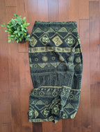GREEN AZTEC VINTAGE VINTAGE Y2K MAXI WRAP SKIRT
