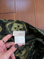 GREEN AZTEC VINTAGE VINTAGE Y2K MAXI WRAP SKIRT