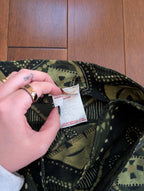 GREEN AZTEC VINTAGE VINTAGE Y2K MAXI WRAP SKIRT